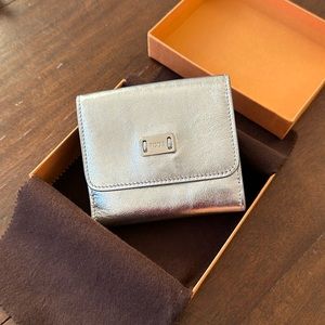 Tod’s wallet silver leather